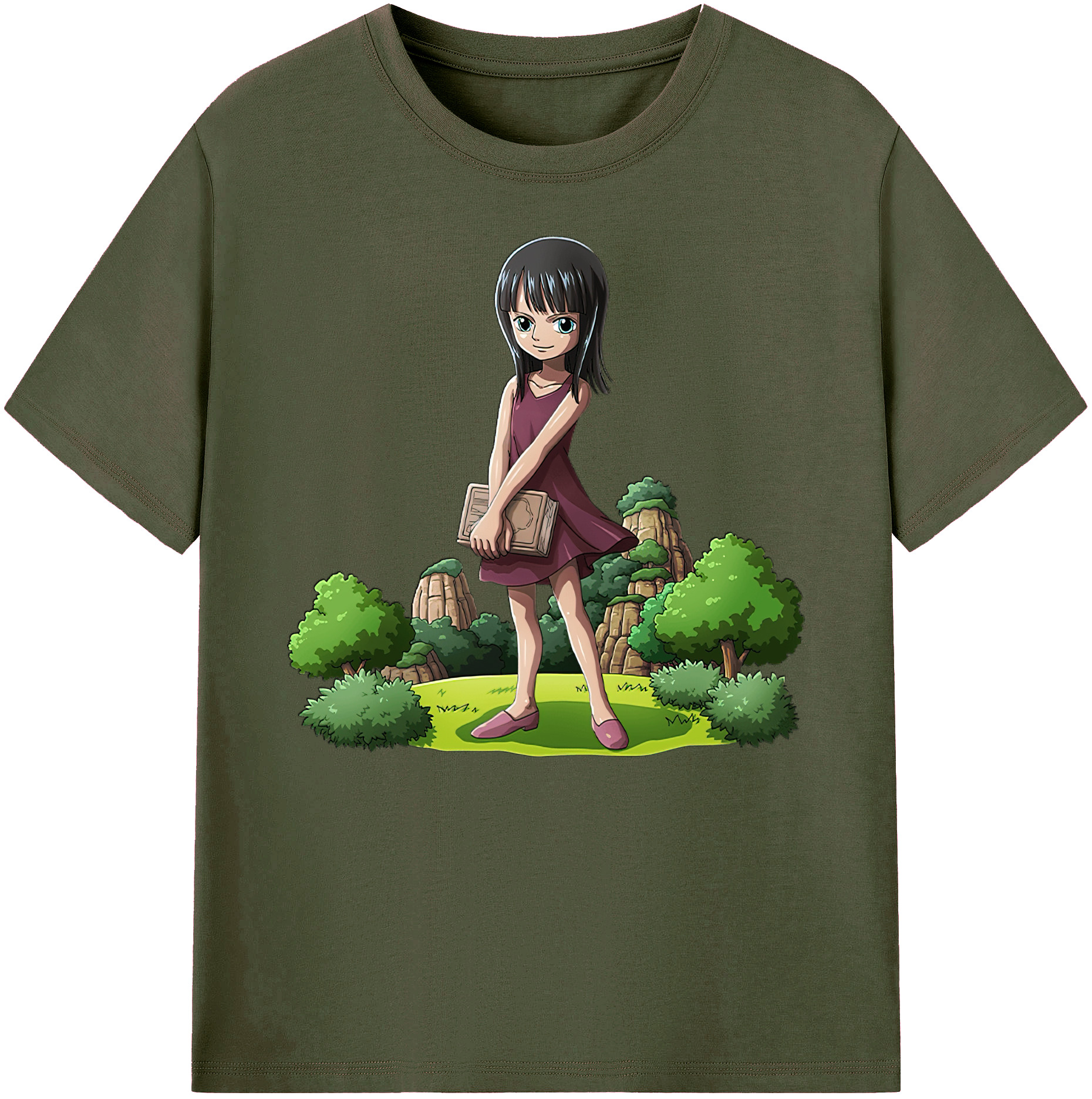 ワンピース ニコ・ロビン ONE PIECE Nico Robin 綿100％ メンズ半袖Tシャツ｜肌触りやわらか＆通気性